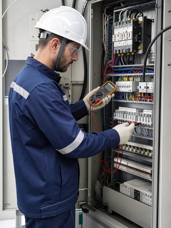 Acabamento elétrico em residência de alto padrão